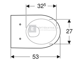Geberit Selnova Square fali WC mélyöblítésű, 35x34x53 cm