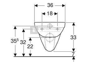 Geberit Selnova Square fali WC mélyöblítésű, 35x34x53 cm