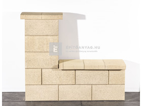 Leier Modern Kerítéskő félkő natúr beige 20x20x20 cm Leier Modern Kerítéskő félkő natúr beige 20x20x20 cm