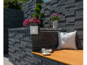 KK Kavics Manufaktúra Vezúv Támfal normálkő antracit 58/60x29x12 cm KK Kavics Manufaktúra Vezúv Támfal normálkő antracit 58/60x29x12 cm