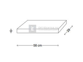 KK Kavics Manufaktúra Vezúv Támfal fedőkő 58x29x6 cm KK Kavics Manufaktúra Vezúv Támfal fedőkő 58x29x6 cm