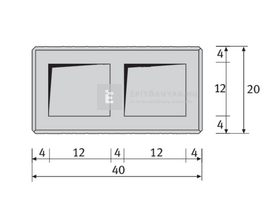 Semmelrock Rivago Kerítéselem normálkő törtfehér 40x20x16 cm Semmelrock Rivago Kerítéselem normálkő törtfehér 40x20x16 cm