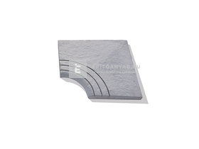 Semmelrock Bradstone Lias Medence sarok, hamuszürke 45x45x3,3-5,8 cm
