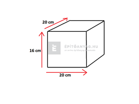 SW Háromkő Kerítés falazó félkő fehér 20x20 cm 16 cm SW Háromkő Kerítés falazó félkő fehér 20x20 cm 16 cm