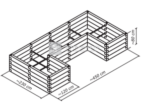 Leier Durisol Magaságyás U Plusz alakzat Leier Durisol Magaságyás U Plusz alakzat