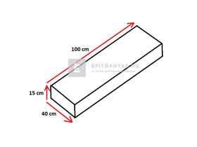 KK Kavics Delphi MF Lépcsőblokk  mészkő 100x40x15 cm