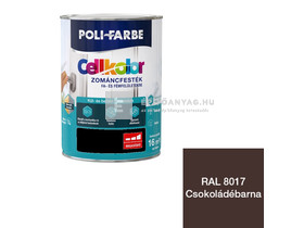 Poli-Farbe Cellkolor Zománcfesték fára és fémre RAL 8017 csokoládébarna 0,8 l