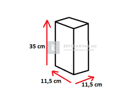 ABeton paliszád szürke 11,5x11,5x35 cm