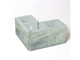 Leier Modern Kerítés sarokelem satírozott natúr füstantracit 40x20x20 cm Leier Modern Kerítés sarokelem satírozott natúr füstantracit 40x20x20 cm