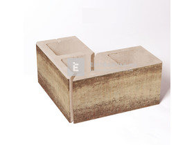 Leier Modern Kerítés sarokelem satírozott natúr beige-barna 40x20x20 cm Leier Modern Kerítés sarokelem satírozott natúr beige-barna 40x20x20 cm