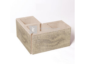 Leier Modern kerítés sarokelem natúr, satírozott beige-barna 20x42x20 cm