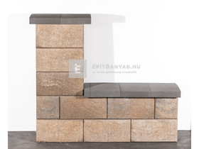 Leier Modern Kerítés sarokelem satírozott natúr kagylóhéj 40x20x20 cm Leier Modern Kerítés sarokelem satírozott natúr kagylóhéj 40x20x20 cm