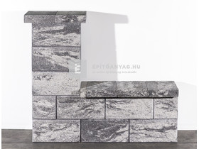 Leier Architektúra Kerítéskő félkő márványfekete 20x20x20 cm (80 db/rkl) Leier Architektúra Kerítéskő félkő márványfekete 20x20x20 cm (80 db/rkl)