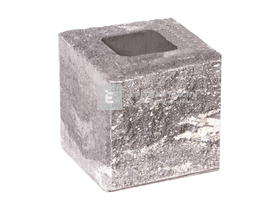 Leier Architektura kerítéskő félkő feketemárvány 20x20x20 cm Leier Architektura kerítéskő félkő feketemárvány 20x20x20 cm