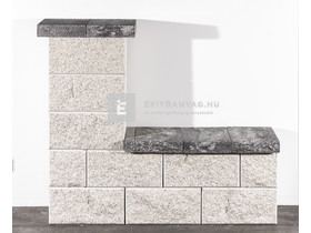 Leier Architektúra Kerítéskő félkő törtfehér 20x20x20 cm (80 db/rkl) Leier Architektúra Kerítéskő félkő törtfehér 20x20x20 cm (80 db/rkl)
