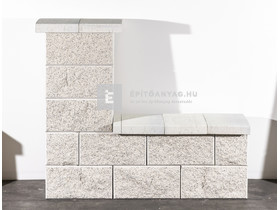Leier Architektúra Kerítéskő félkő törtfehér 20x20x20 cm (80 db/rkl) Leier Architektúra Kerítéskő félkő törtfehér 20x20x20 cm (80 db/rkl)