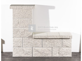 Leier Architektúra Kerítéskő félkő törtfehér 20x20x20 cm (80 db/rkl) Leier Architektúra Kerítéskő félkő törtfehér 20x20x20 cm (80 db/rkl)