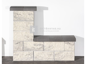 Leier Architektúra Kerítéskő félkő jégszürke 20x20x20 cm Leier Architektúra Kerítéskő félkő jégszürke 20x20x20 cm