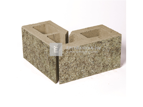 Leier Architektúra Kerítéskő sarokelem beige-barna 40x20x20 cm Leier Architektúra Kerítéskő sarokelem beige-barna 40x20x20 cm
