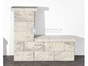 Leier Architektúra Kerítéskő sarokelem jégszürke 40x20x20 cm Leier Architektúra Kerítéskő sarokelem jégszürke 40x20x20 cm