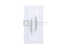 Delta Rajna műanyag bejárati ajtó 100x210 cm, jobbos, fehér, üvegezett Delta Rajna műanyag bejárati ajtó 100x210 cm, jobbos, fehér, üvegezett