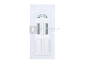 Delta Temze műanyag bejárati ajtó 100x210 cm, jobbos, fehér, 3 üveges