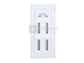 Delta Temze műanyag bejárati ajtó 100x210 cm, jobbos, fehér, 5 üveges