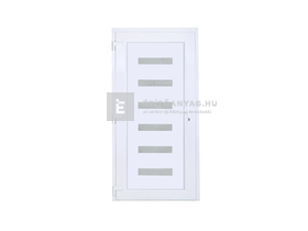 Delta Hidas műanyag bejárati ajtó 100x210 cm, balos, fehér, 6 üveges Delta Hidas műanyag bejárati ajtó 100x210 cm, balos, fehér, 6 üveges