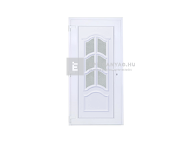 Delta Ipoly üveges műanyag bejárati ajtó 100x210 cm, balos, fehér, üvegezett