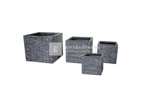 Tri-CAN Agree kocka kaspó szett, grafit Tri-CAN Agree kocka kaspó szett, grafit