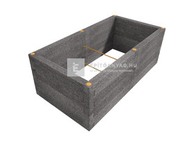 Leier Durisol Magaságyás téglalap alakzat Leier Durisol Magaságyás téglalap alakzat