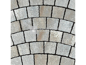 Semmelrock Arte Pest-Buda Kombi térkő íves kő platinabronz 10 cm Semmelrock Arte Pest-Buda Kombi térkő íves kő platinabronz 10 cm