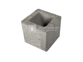 újHÁZ Modern kerítéskő félkő finomszórt, carbon 20x20x20 cm
