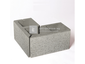 újHÁZ Modern kerítéskő sarokelem finomszórt, carbon 2x 40/20x20x20 cm újHÁZ Modern kerítéskő sarokelem finomszórt, carbon 2x 40/20x20x20 cm
