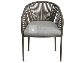 L-YO Peacock rattan étkezőszék, 56,5x61,5x77 cm, párnával, taupe L-YO Peacock rattan étkezőszék, 56,5x61,5x77 cm, párnával, taupe