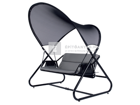 J-Home Nero kétszemélyes kerti hintaágy, 166x145x190 cm, fekete