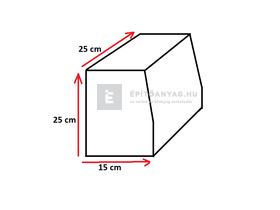 Semmelrock kiemelt útszegély kopóréteggel szürke 15x25x25 cm Semmelrock kiemelt útszegély kopóréteggel szürke 15x25x25 cm