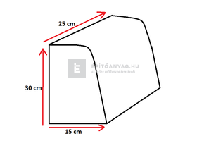 Kiemelt útszegély, szürke 15x25x30 cm Kiemelt útszegély, szürke 15x25x30 cm