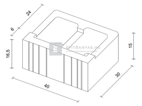 Abeton Via-Flor támfal barna 40x30x15 cm Abeton Via-Flor támfal barna 40x30x15 cm