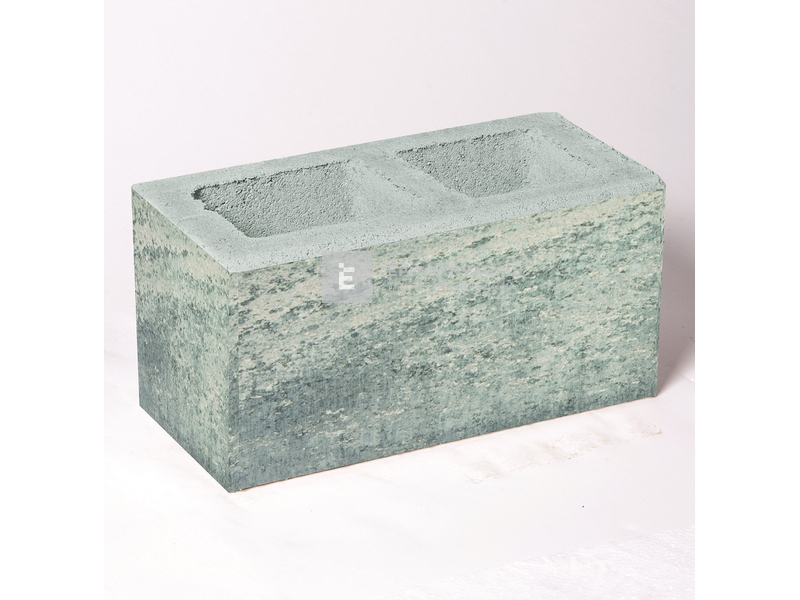 Leier Modern kerítéskő normálkő natúr, satírozott füstantracit 20x40x20 cm