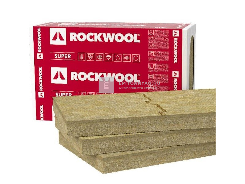 Rockwool Frontrock Super Vakolható kőzetgyapot hőszigetelő lemez 1000x600x160 mm