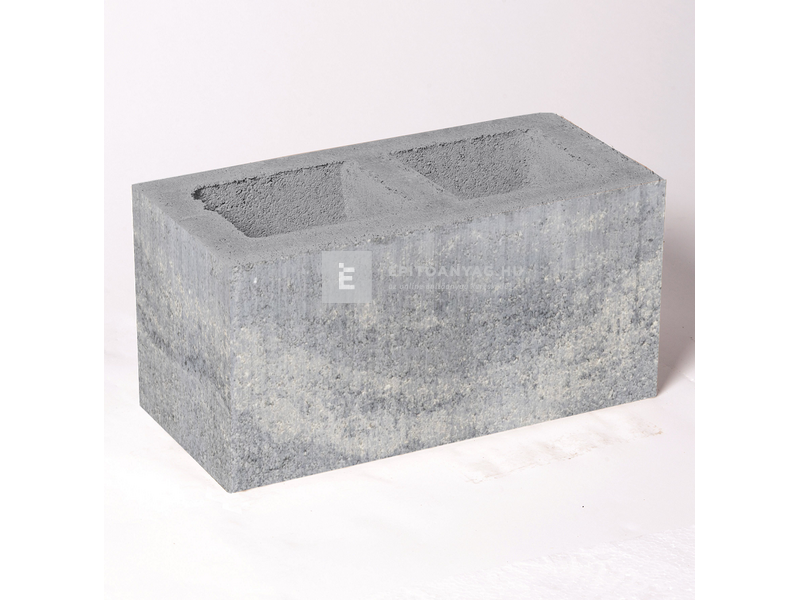 Leier Modern kerítéskő normálkő natúr, satírozott jégszürke 20x40x20 cm