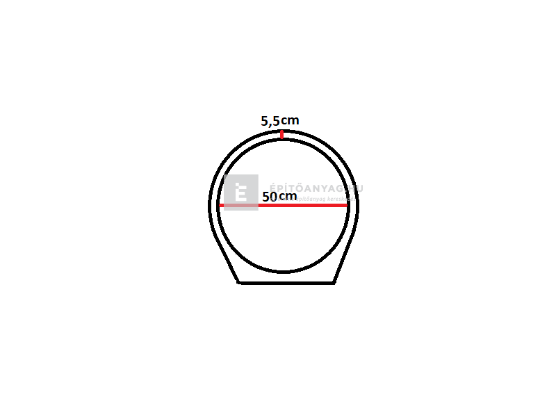 Leier Körszelvényű talpas cső 50 cm