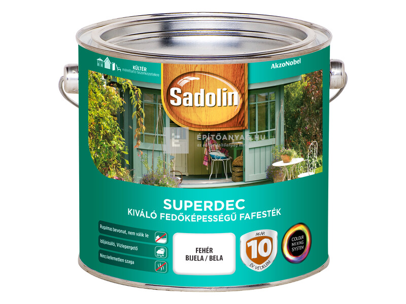 Sadolin Superdec fafesték fehér 2,5 l