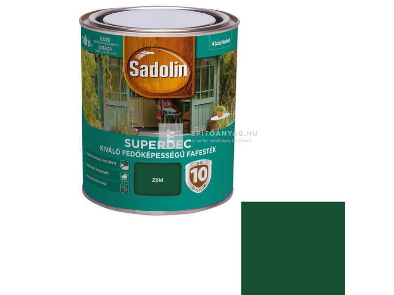 Sadolin Superdec fafesték zöld 0,75 l