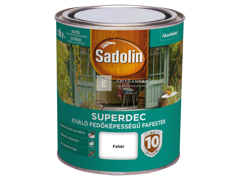Sadolin Superdec fafesték fehér 0,75 l