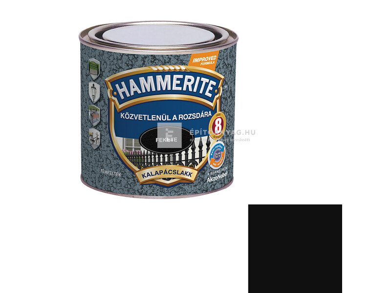 Hammerite fémfesték kalapácslakk fekete 0,25 l