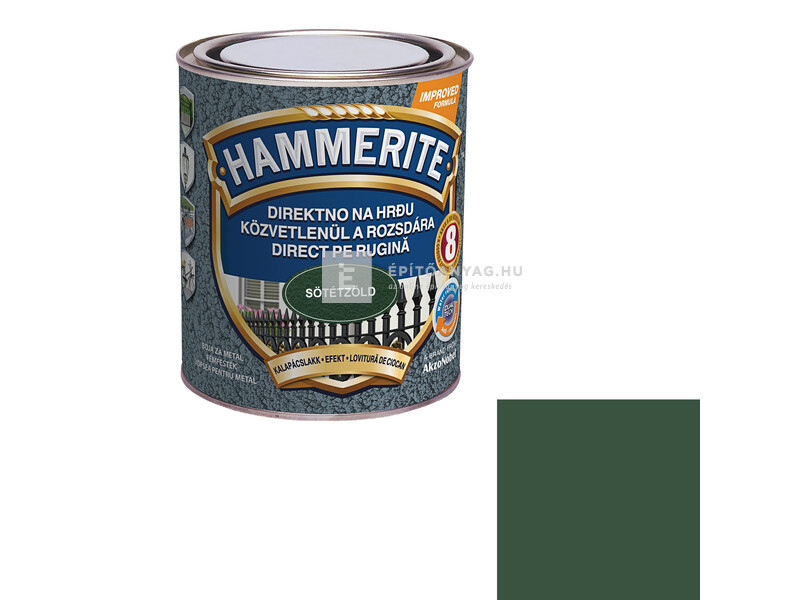 Hammerite fémfesték kalapácslakk sötétzöld 0,75 l