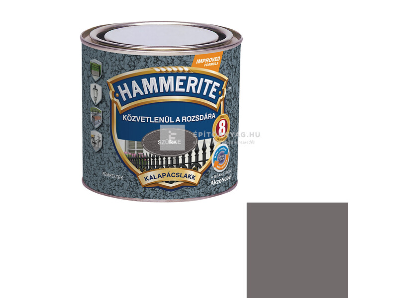 Hammerite fémfesték kalapácslakk szürke 0,25 l