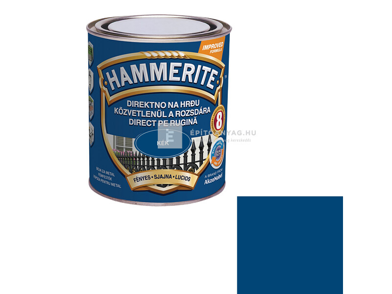 Hammerite fémfesték fényes kék 0,75 l